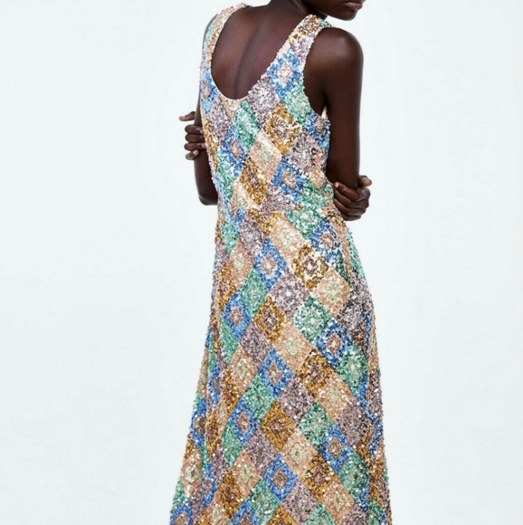 ZARA| LIMITED EDITION SEQUIN DRESS - Picture 8 of 17